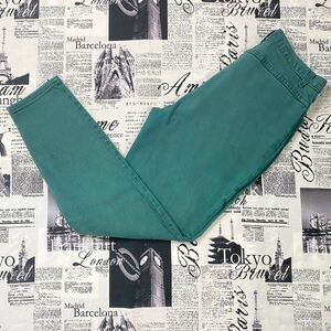 Forenza Women's Green teal vintage 90s denim jeans high waist tapered slim legs